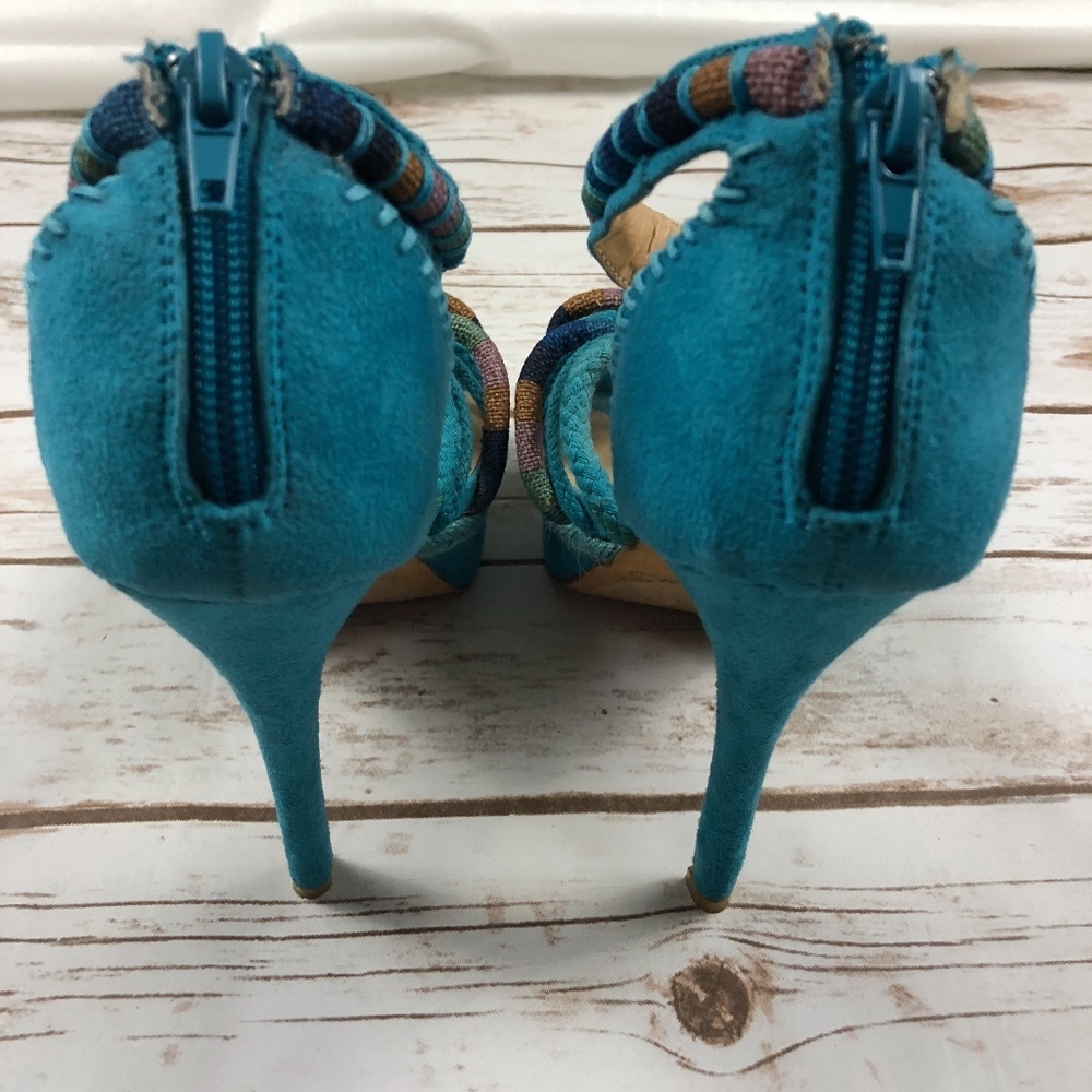 Penny Loves Kenny Teal Drysi Heels 6M - Picture 6 of 8